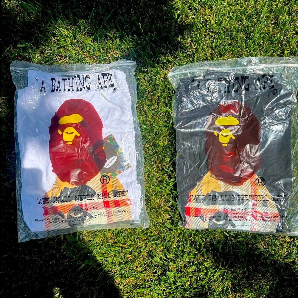 BAPE X BURBERRY TEE SHIRTS